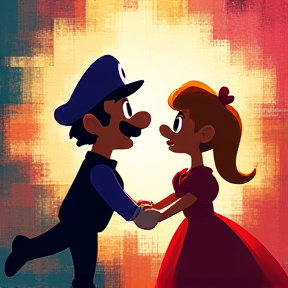 Mario and Peach Love