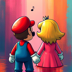 Mario and Peach Love