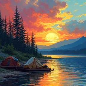 Camping by the Lake