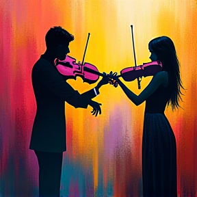 Violins playing