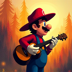 Country Mario a la chasse à la perdrix