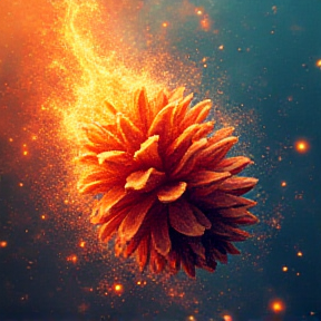 Flaming Flying Pinecone