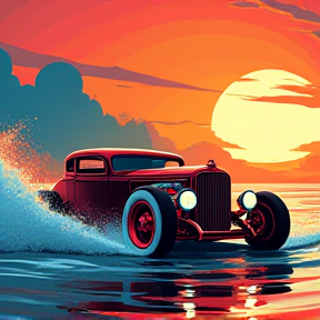 Riding the Waves and Hot Rod Flames