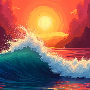 Sunset Waves