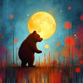 Little Bear's Moon Kiss