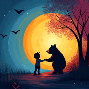 Little Bear's Moon Kiss