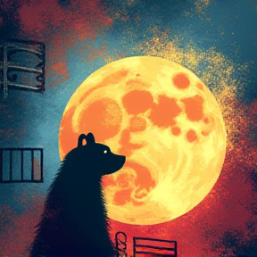 Little Bear's Moon Kiss