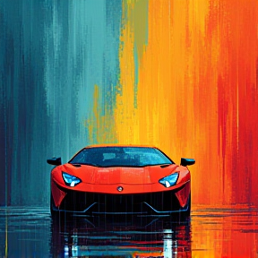 Lambo in the Rain