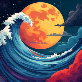  moonlit waves