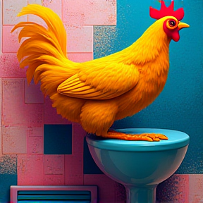 Poulet Sauve la Toilette