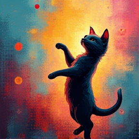 Dancing AI Cat