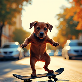 Skateboard Dog