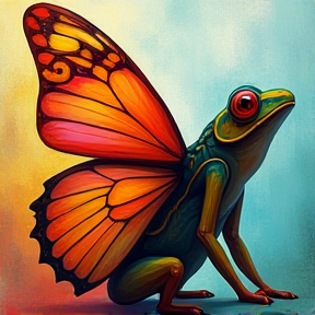 A Frog with Butterfly Wings