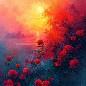 Roses at the Sunset