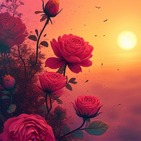 Roses at Sunset