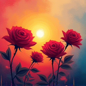 Roses at Sunset