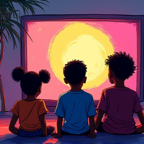 Rap Kids Watching TV