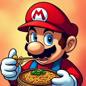 Mario Eats Ramen