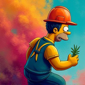 Homer the Weed Smoking Bad Builder