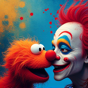 Elmo vs Clown