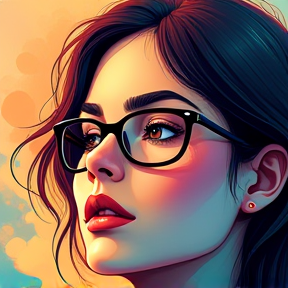 girl with glasses