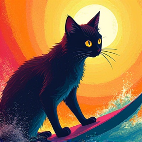 Ridin' the Waves with Ms. Kitty