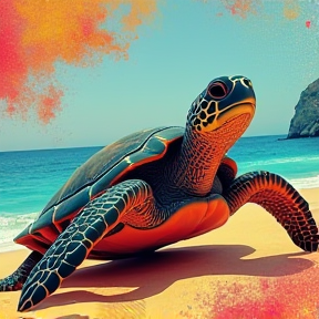 Turtle in beach 