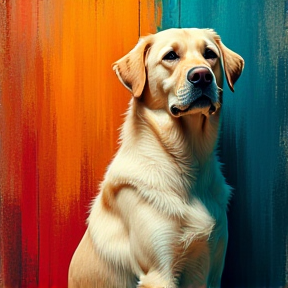 Labrador at the Door