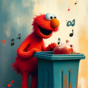 Elmo's Trash Can Surprise