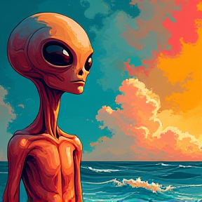 Alien en la Playa