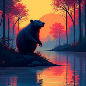 Beaver in the Night