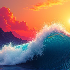 Sunset Waves