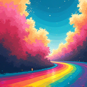 Rainbow road de anime