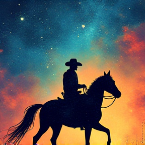 Cowboys in the Night Sky