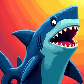 Retro Baby Shark Mix mit Minecraft Elementen