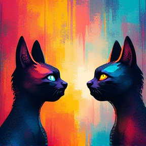 Rainbow Cat vs. Cosmic Cat