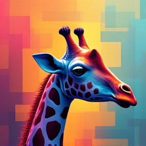 hyper realistic giraffe