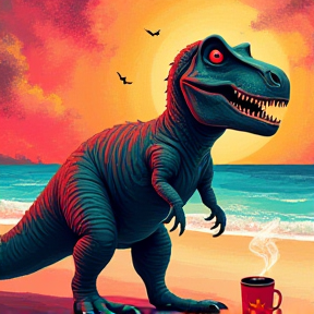 Coffee with a T. Rex