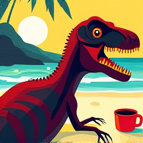 Coffee with a T. Rex