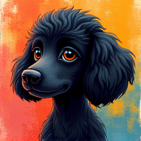 Juniper the Sweet Black Poodle