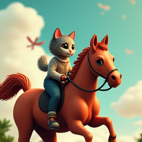 Cat on a Horse