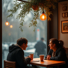 Cozy Brews and Rainy Views