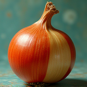 Un oignon qui déclare sa flamme à une tomate