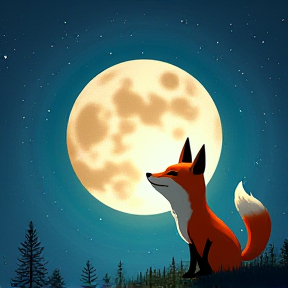 The Friendly Fox and the Moon