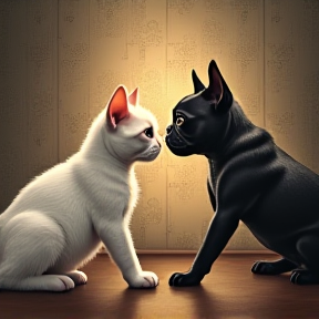 French Bulldog vs Persian Cat