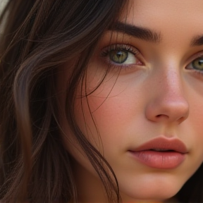 Brunette with Hazel Eyes