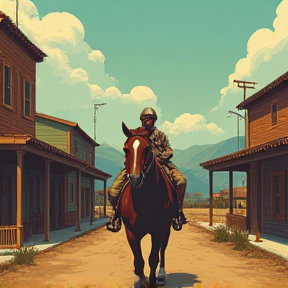 Horse on the Old Town Road