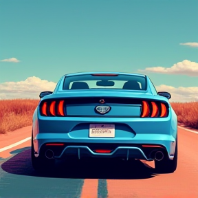 Blue Mustang