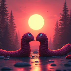 Lovey-dovey worms