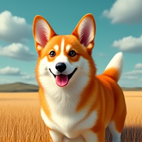 Peach the Corgi